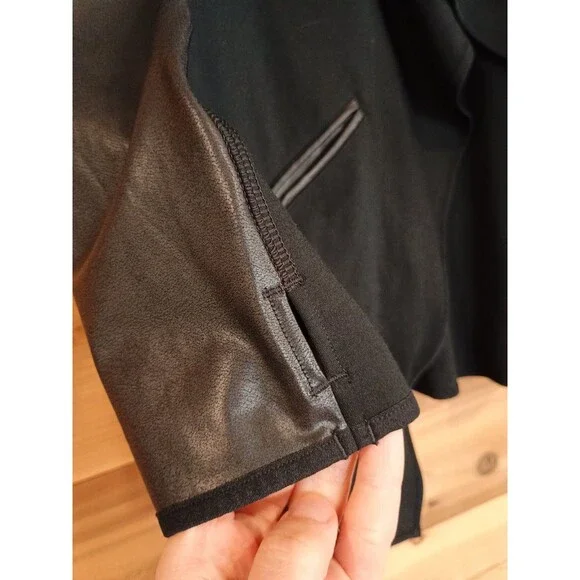 SPANX Womens Jacket Drape Front Ponte Fabric Black Size 2X Cardigan - Picture 7 of 9